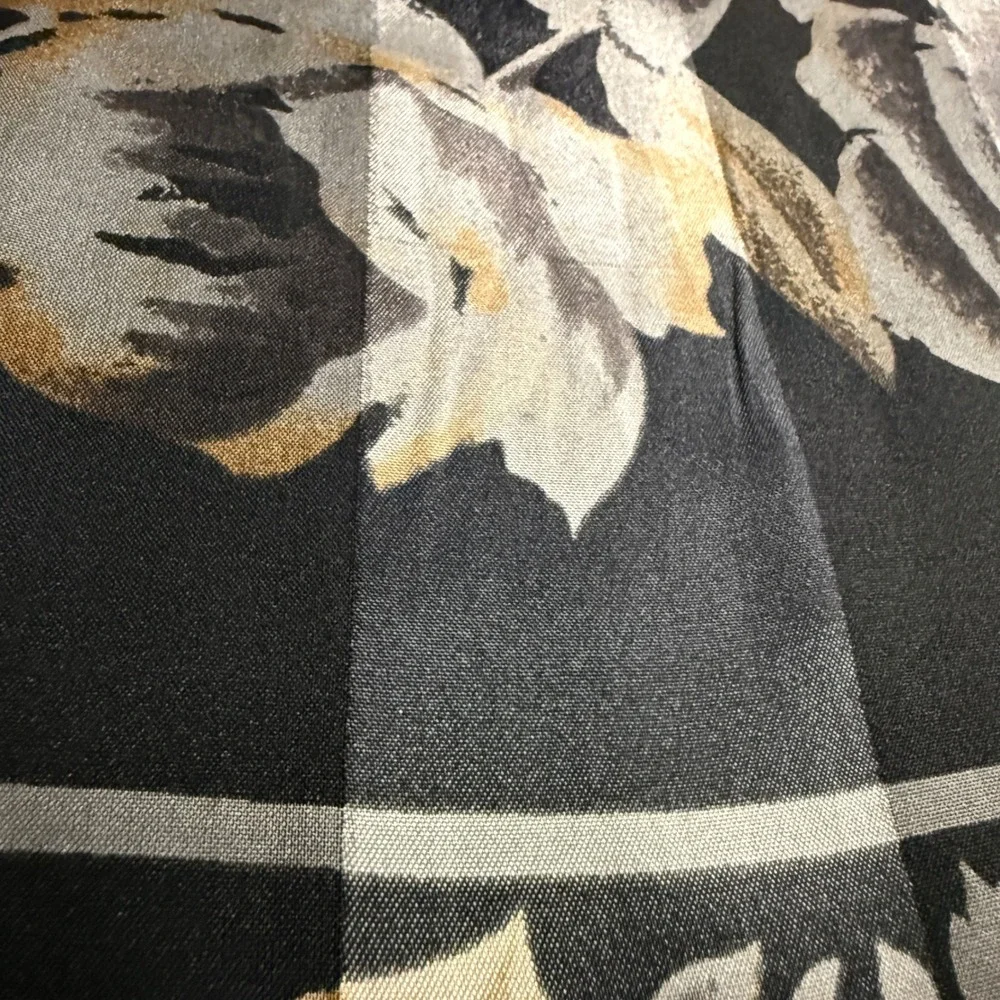 Vintage Scarf Bundle 3pc Floral & Solid Oblong Scarves Mixed‎ Brands